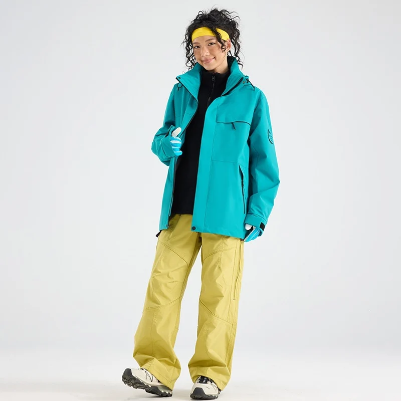 Herren Wasserdichte Outdoor-Softshelljacke mit Kapuze, hohem Stehkragen & Reißverschlusstaschen Drune