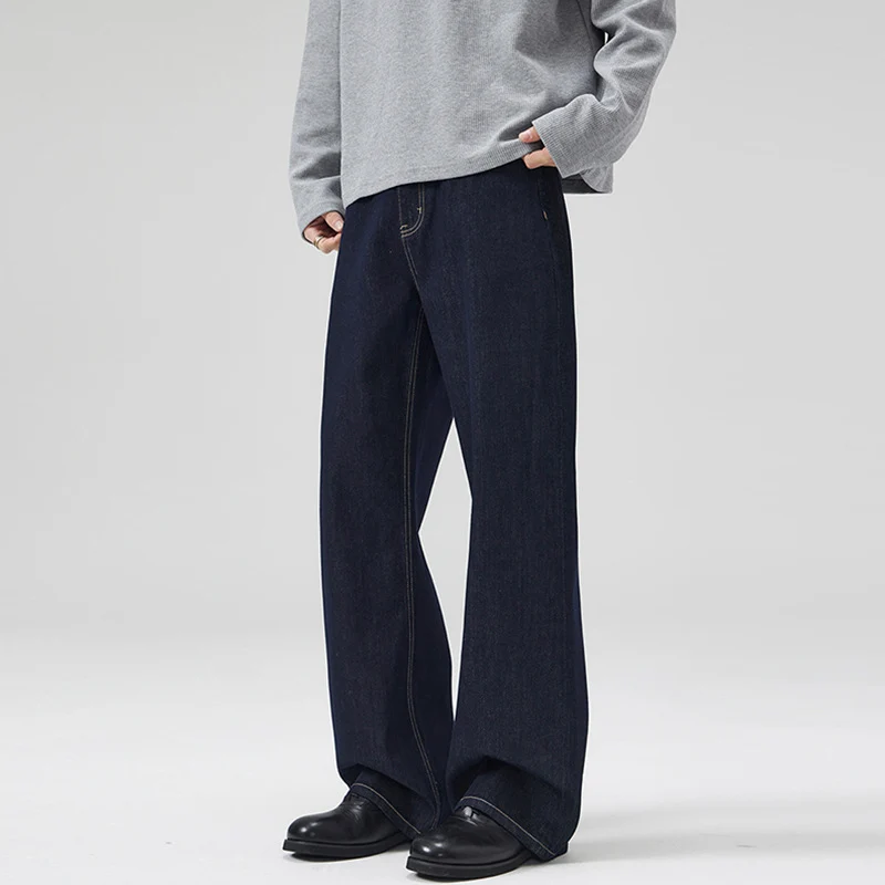 Herren weite Relaxed-Fit Jeans aus rohem Denim Drune