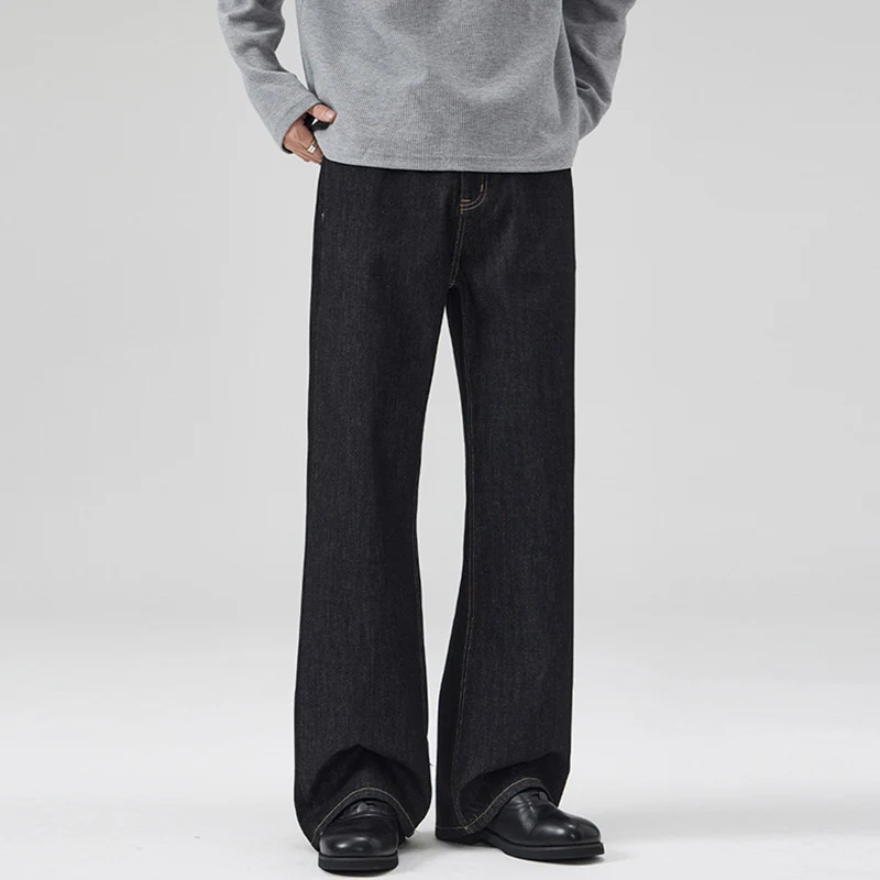 Herren weite Relaxed-Fit Jeans aus rohem Denim Drune