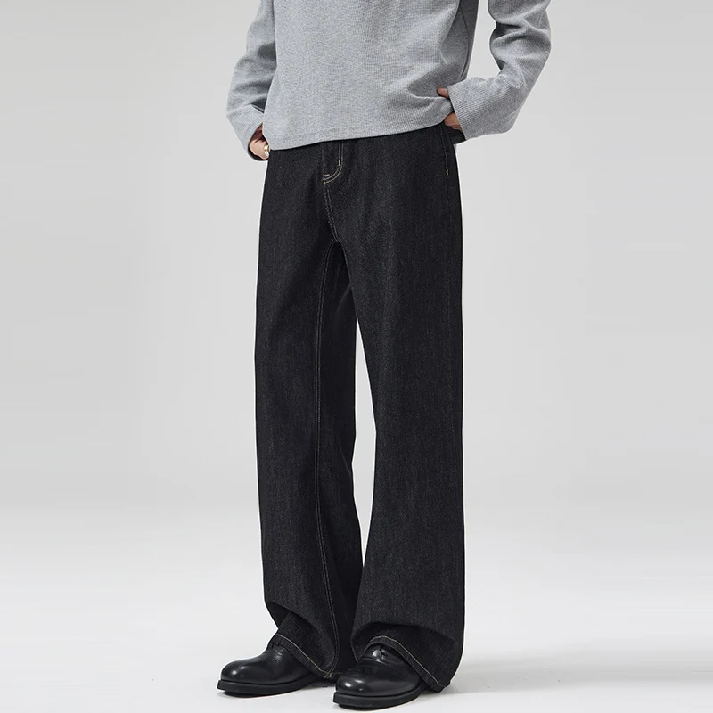 Herren weite Relaxed-Fit Jeans aus rohem Denim Drune