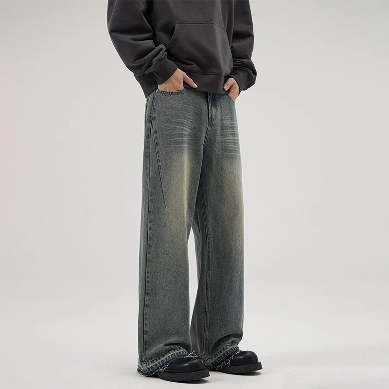 Herren Weite Relaxed-Denim-Jeans im Marlene-Baggy-Schnitt Drune