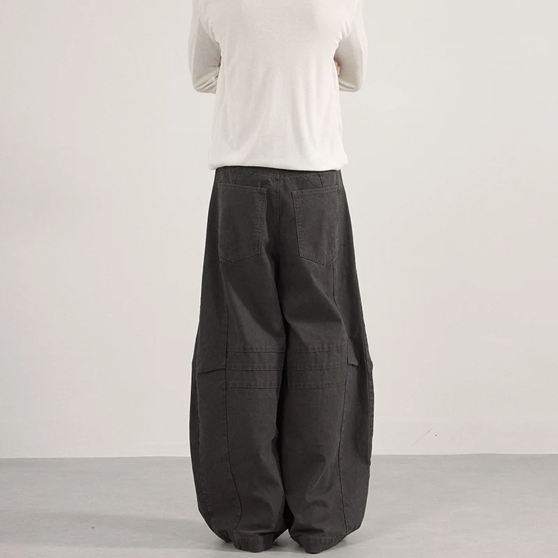 Herren Weite Paneel-Twill Palazzohose im Utility-Look Drune