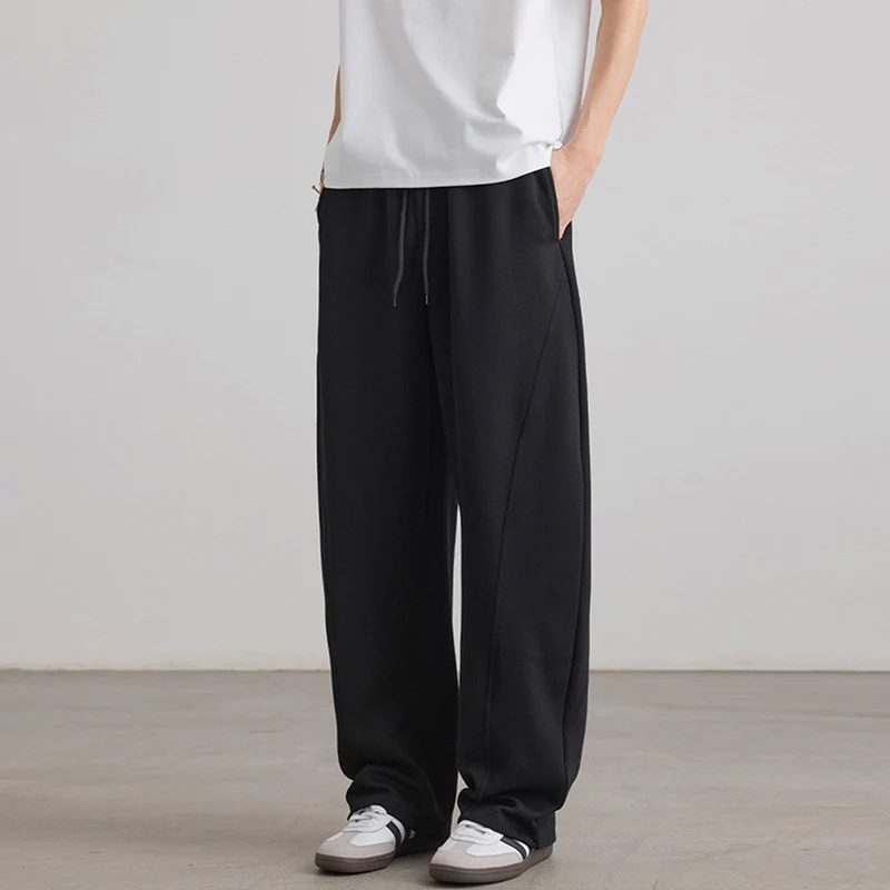 Herren Weite Lounge-Jogginghose aus French-Terry mit Tunnelzugbund Drune