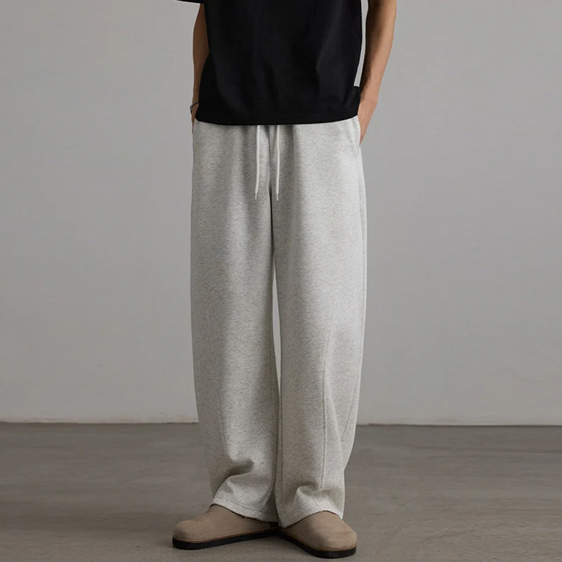 Herren Weite Lounge-Jogginghose aus French-Terry mit Tunnelzugbund Drune
