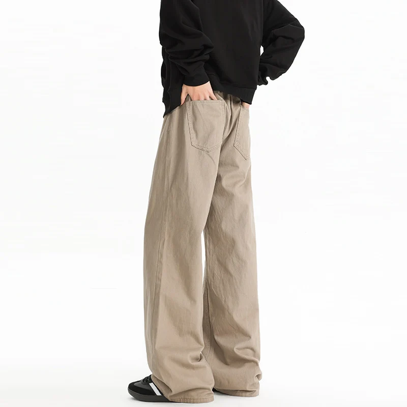 Herren weite, hochtaillierte Baumwollhose mit relaxed Fit Drune