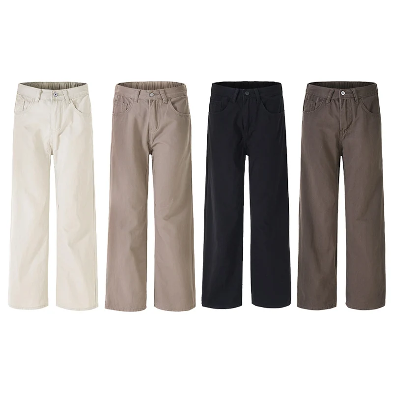 Herren weite, hochtaillierte Baumwollhose mit relaxed Fit Drune