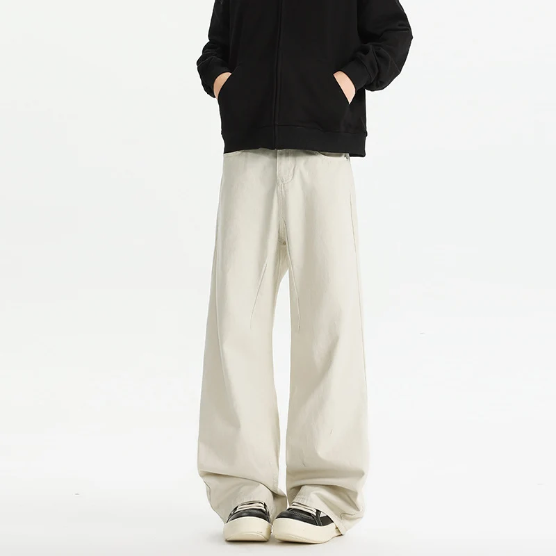 Herren weite, hochtaillierte Baumwollhose mit relaxed Fit Drune