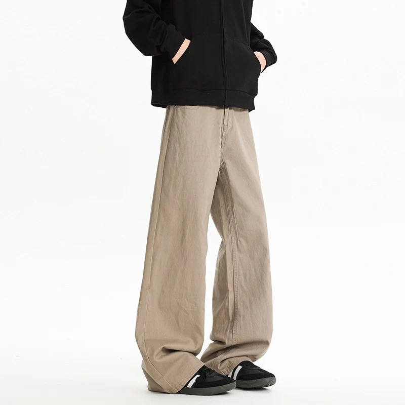 Herren weite, hochtaillierte Baumwollhose mit relaxed Fit Drune