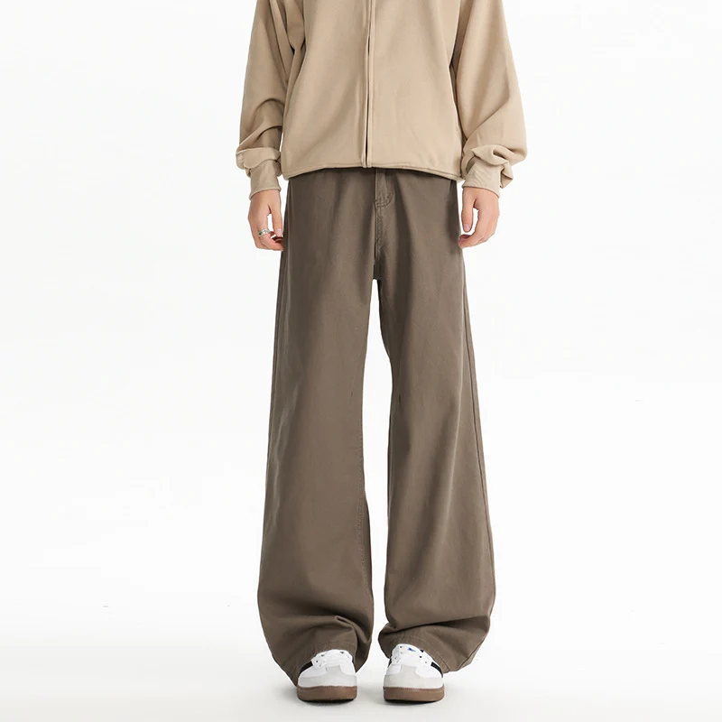 Herren weite, hochtaillierte Baumwollhose mit relaxed Fit Drune