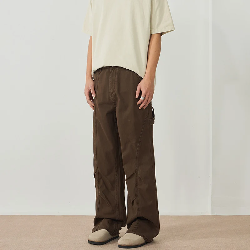 Herren weite Carpenterhose aus Baumwoll-Twill mit Hammerschlaufe und verstärkten Nähten Drune