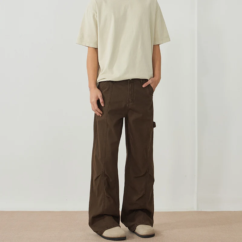 Herren weite Carpenterhose aus Baumwoll-Twill mit Hammerschlaufe und verstärkten Nähten Drune