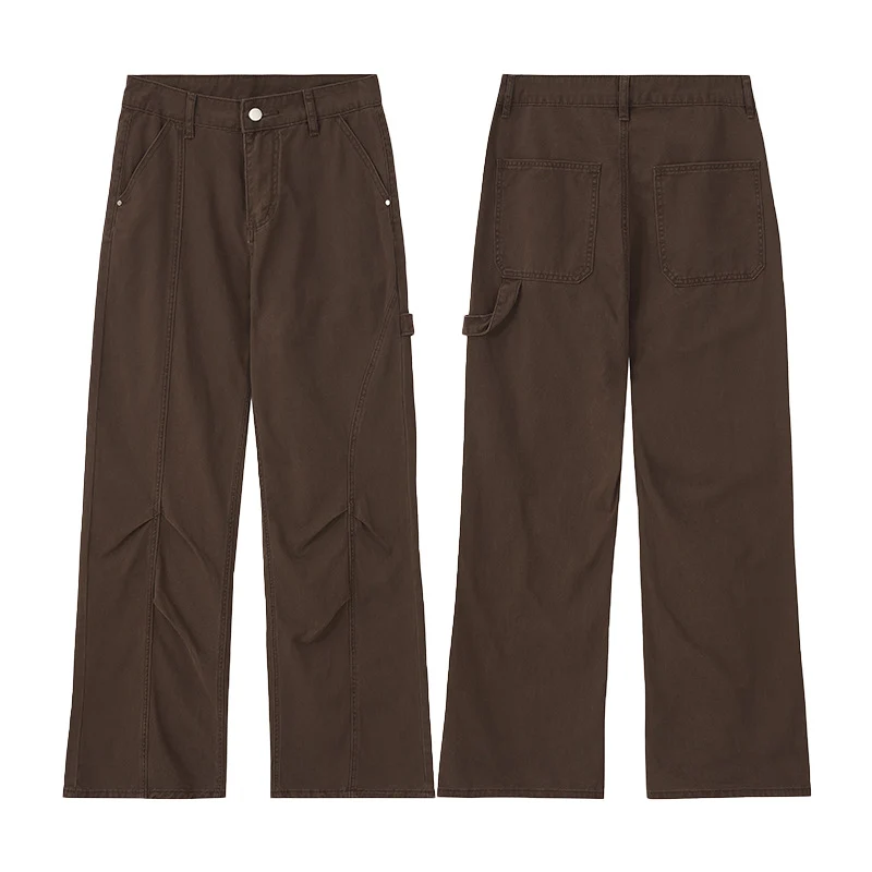 Herren weite Carpenterhose aus Baumwoll-Twill mit Hammerschlaufe und verstärkten Nähten Drune