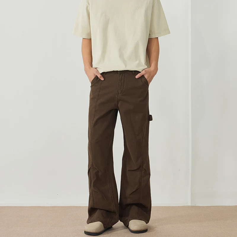 Herren weite Carpenterhose aus Baumwoll-Twill mit Hammerschlaufe und verstärkten Nähten Drune