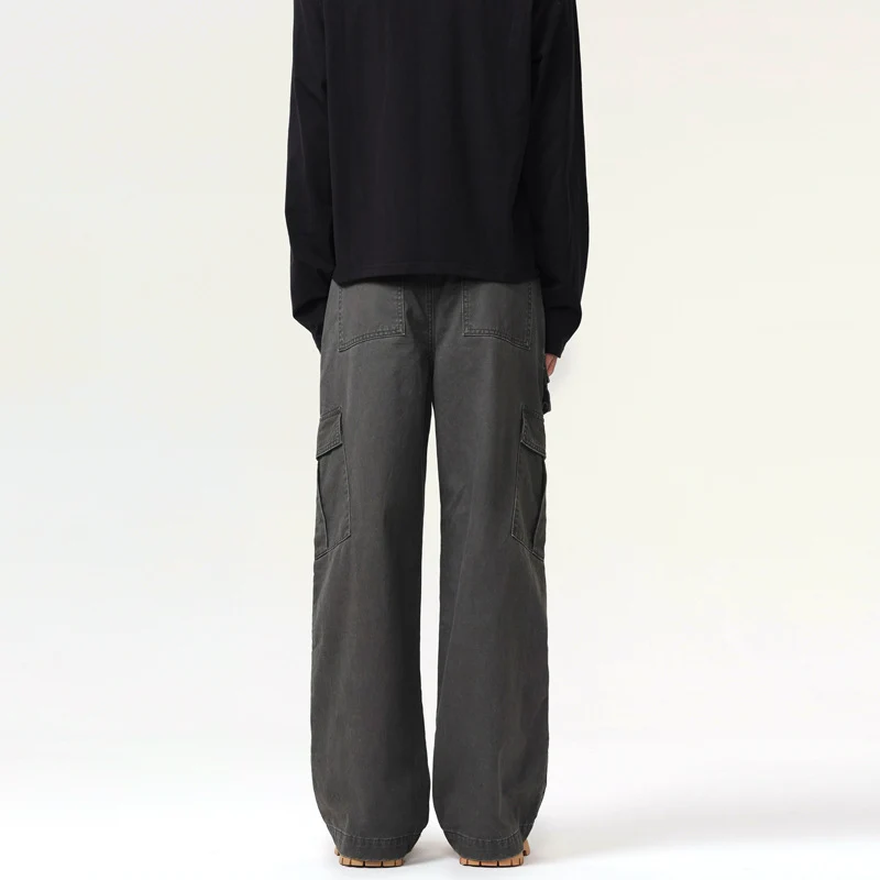 Herren Weite Canvas‑Cargohose im Utility‑Look mit Mehrfach‑Taschen und markanten Nahtpaneelen Drune