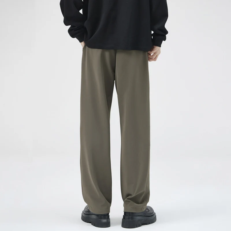 Herren Weite Bügelfalten-Palazzohose aus leichtem Twill Drune