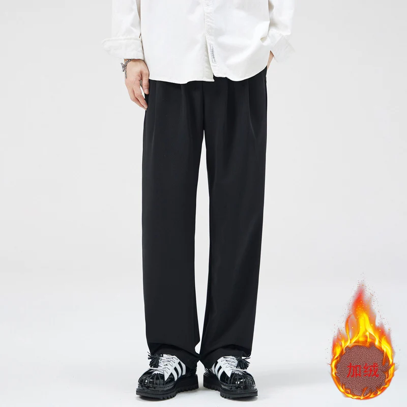 Herren Weite Bügelfalten-Palazzohose aus leichtem Twill Drune
