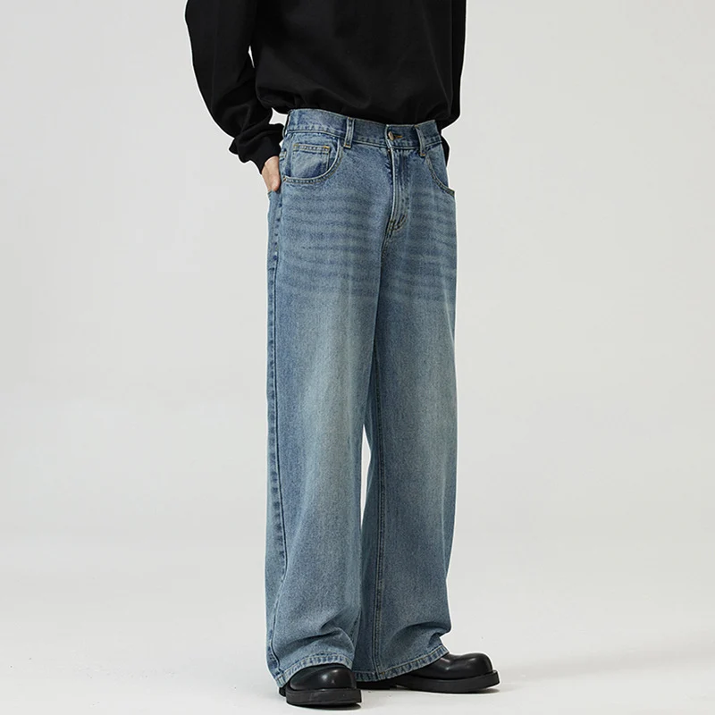 Herren Weite Baggy-Jeans im Vintage-Look mit Five-Pocket-Schnitt Drune