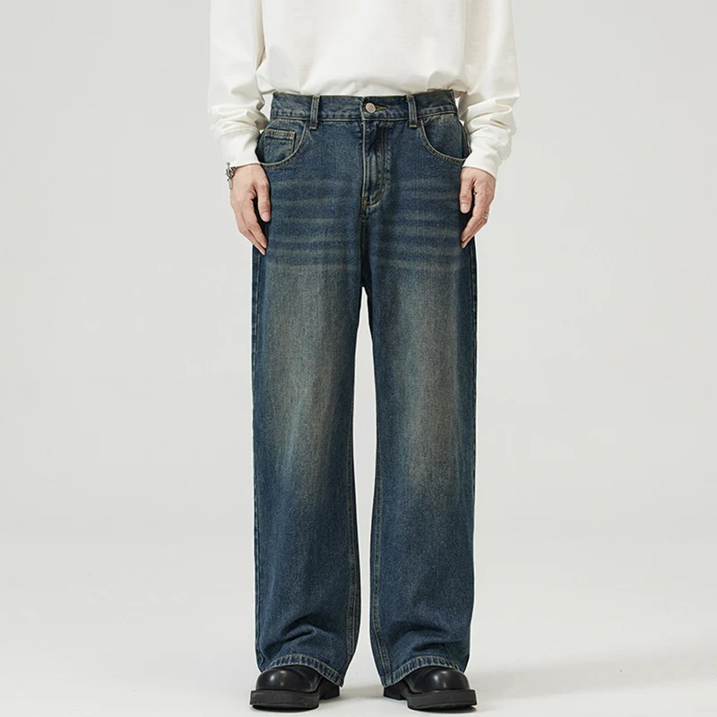 Herren Weite Baggy-Jeans im Vintage-Look mit Five-Pocket-Schnitt Drune