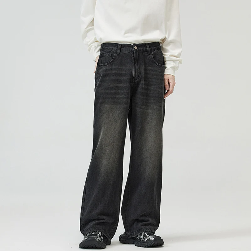 Herren Weite Baggy-Jeans im Vintage-Look mit Five-Pocket-Schnitt Drune