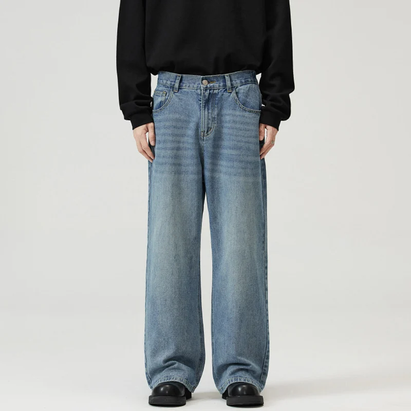 Herren Weite Baggy-Jeans im Vintage-Look mit Five-Pocket-Schnitt Drune