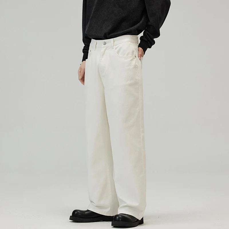 Herren Weit geschnittene Relaxed-Denim-Jeans im geraden Baggy-Schnitt mit hoher Bundlinie Drune