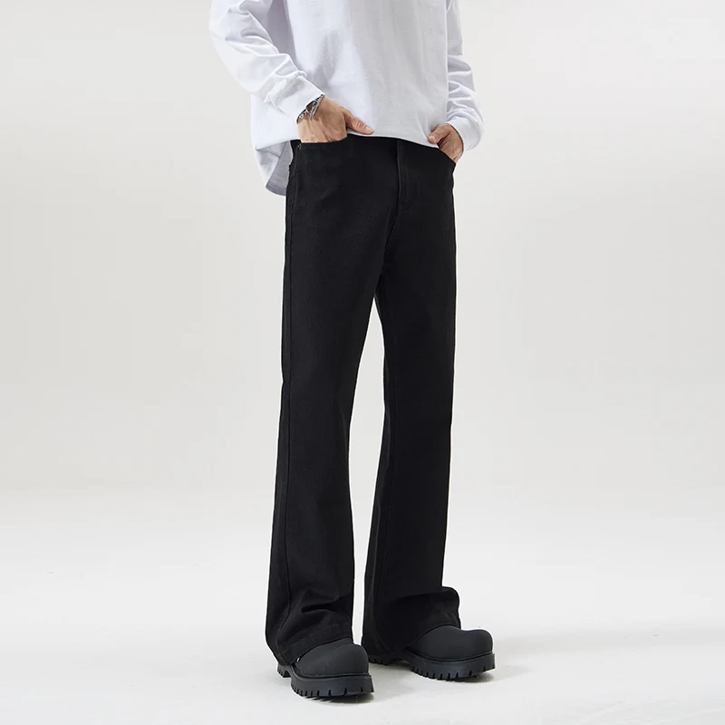 Herren weit geschnittene Denimhose mit geradem Bein Drune