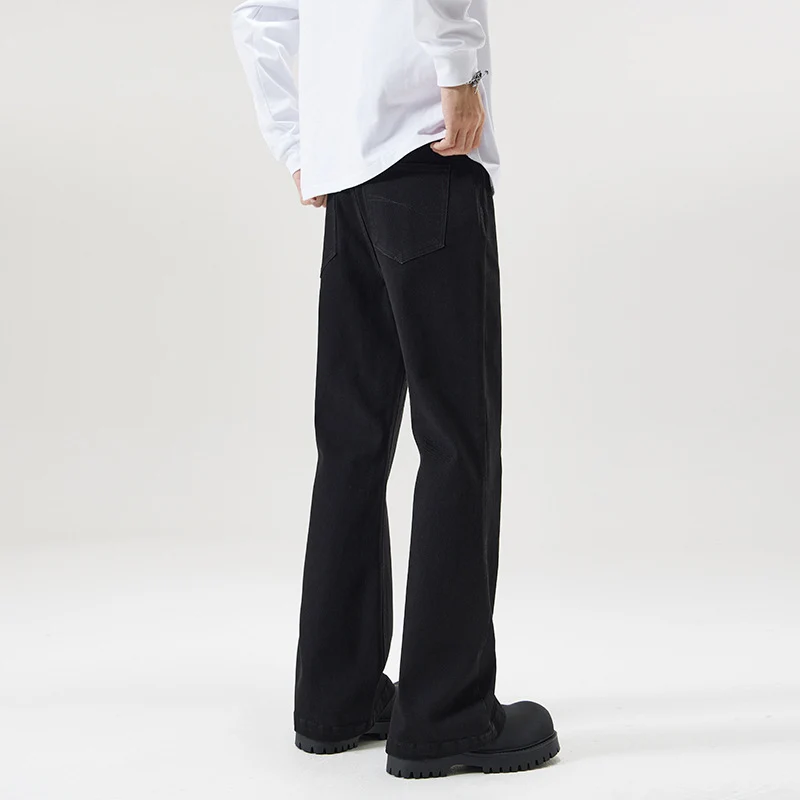 Herren weit geschnittene Denimhose mit geradem Bein Drune