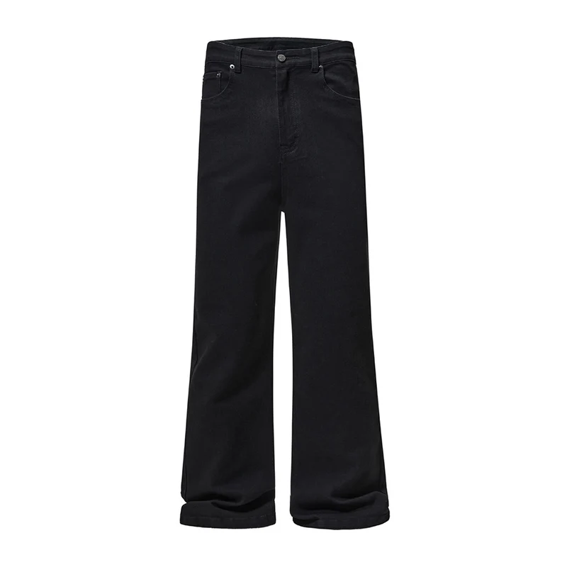 Herren weit geschnittene Denimhose mit geradem Bein Drune