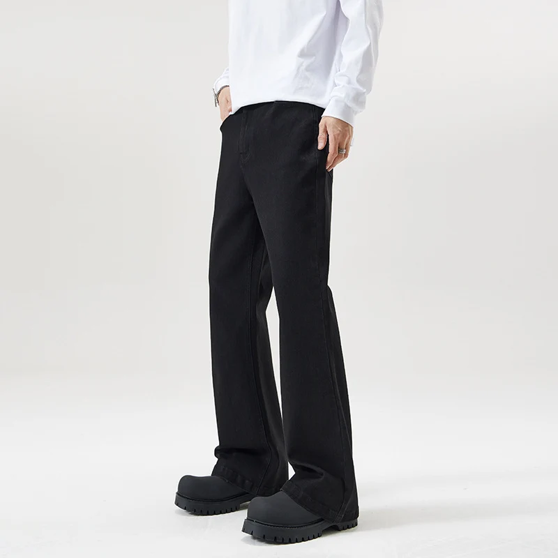Herren weit geschnittene Denimhose mit geradem Bein Drune