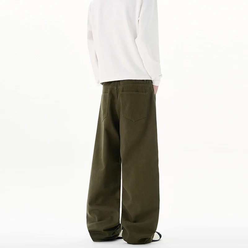 Herren Weit geschnittene Baumwoll-Denim-Jeans mit geradem Bein und cleanem Minimaldesign Drune