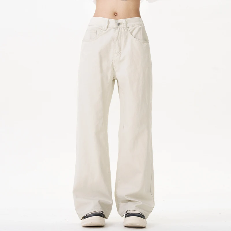 Unisex Weit geschnittene Chinohose mit tiefem Schritt und lässigem Bund Drune