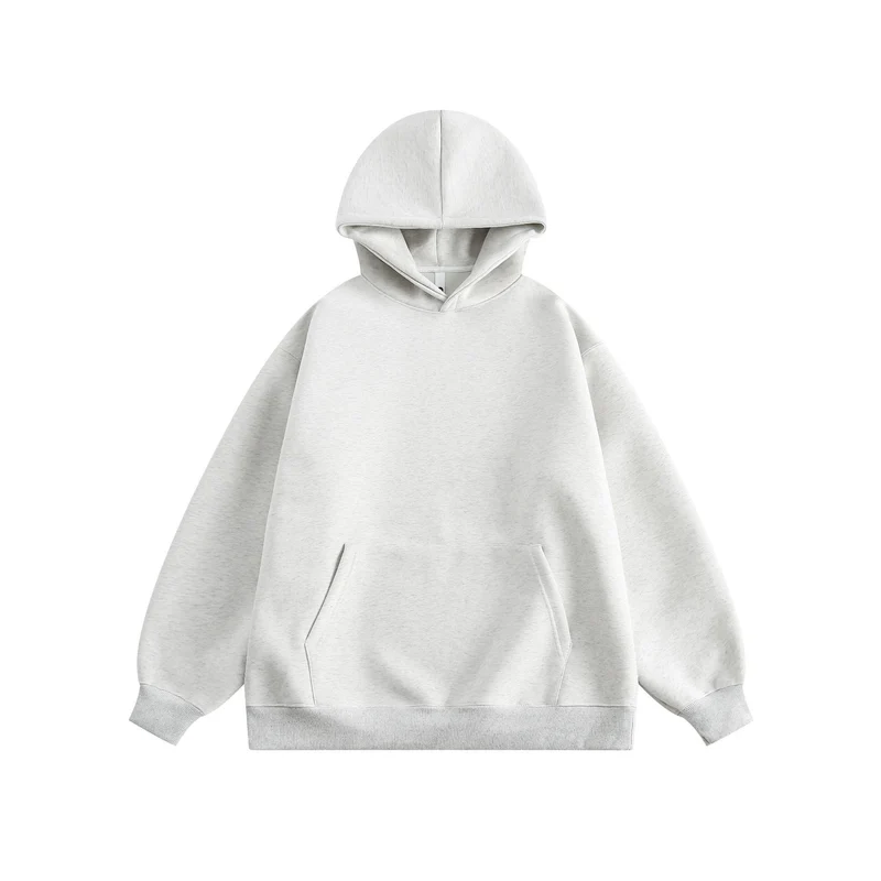 Unisex Oversize Kapuzenpullover aus schwerem Scuba‑Fleece mit Kängurutasche Drune