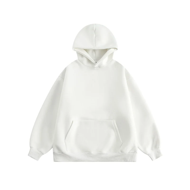 Unisex Oversize Kapuzenpullover aus schwerem Scuba‑Fleece mit Kängurutasche Drune