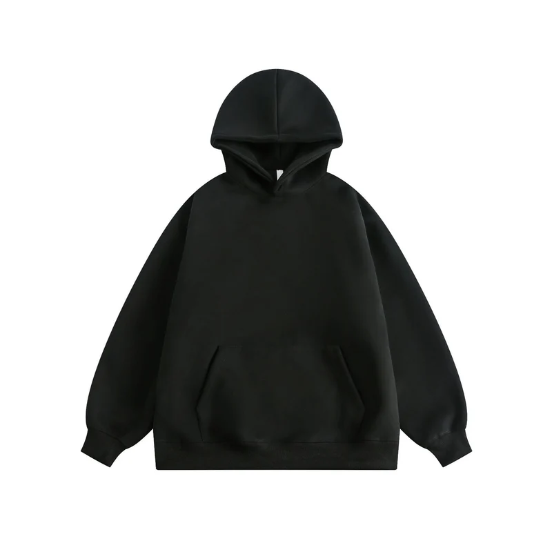 Unisex Oversize Kapuzenpullover aus schwerem Scuba‑Fleece mit Kängurutasche Drune