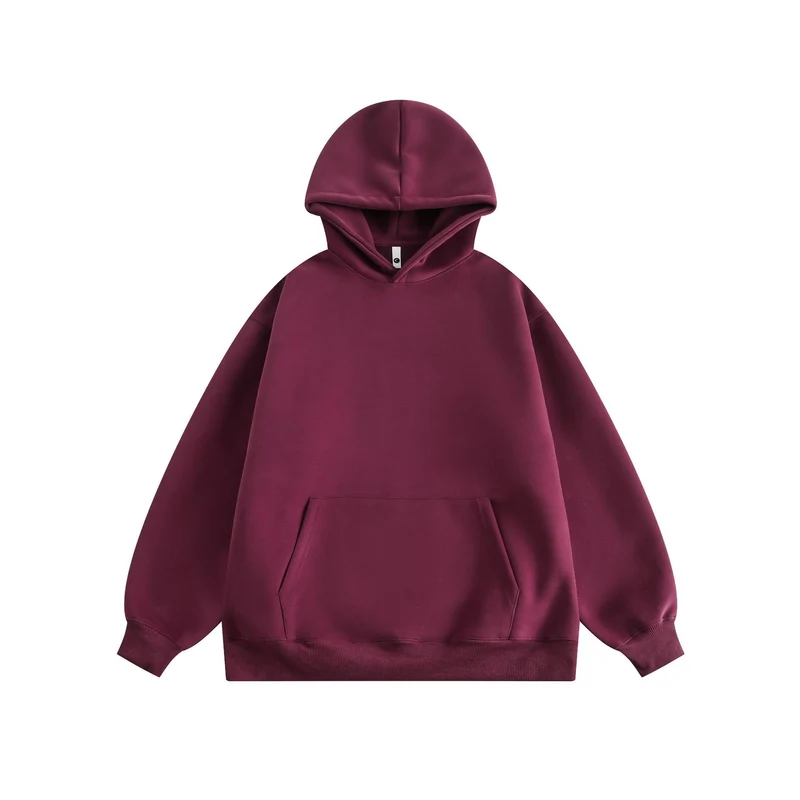 Unisex Oversize Kapuzenpullover aus schwerem Scuba‑Fleece mit Kängurutasche Drune