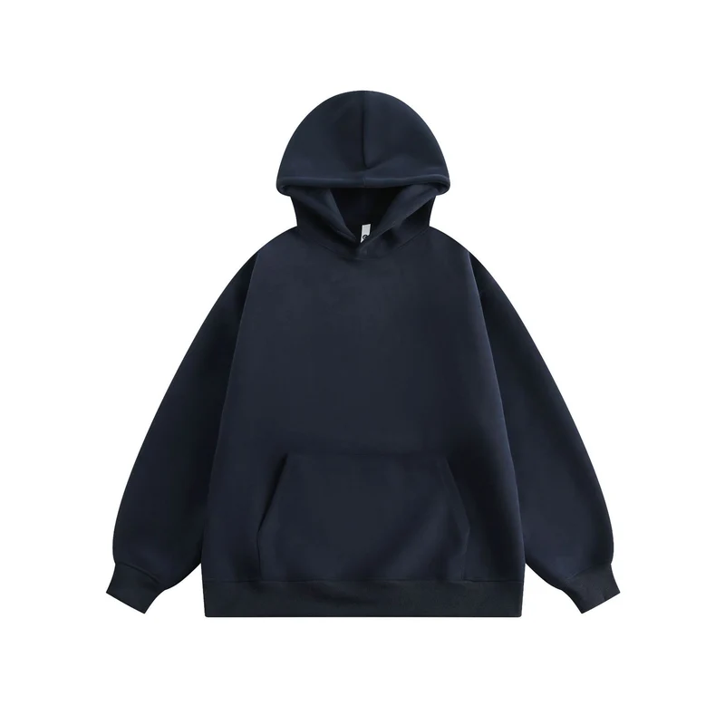 Unisex Oversize Kapuzenpullover aus schwerem Scuba‑Fleece mit Kängurutasche Drune