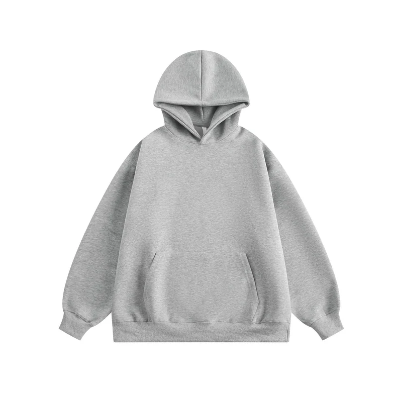 Unisex Oversize Kapuzenpullover aus schwerem Scuba‑Fleece mit Kängurutasche Drune
