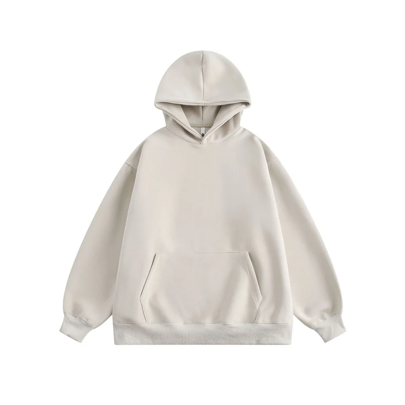 Unisex Oversize Kapuzenpullover aus schwerem Scuba‑Fleece mit Kängurutasche Drune