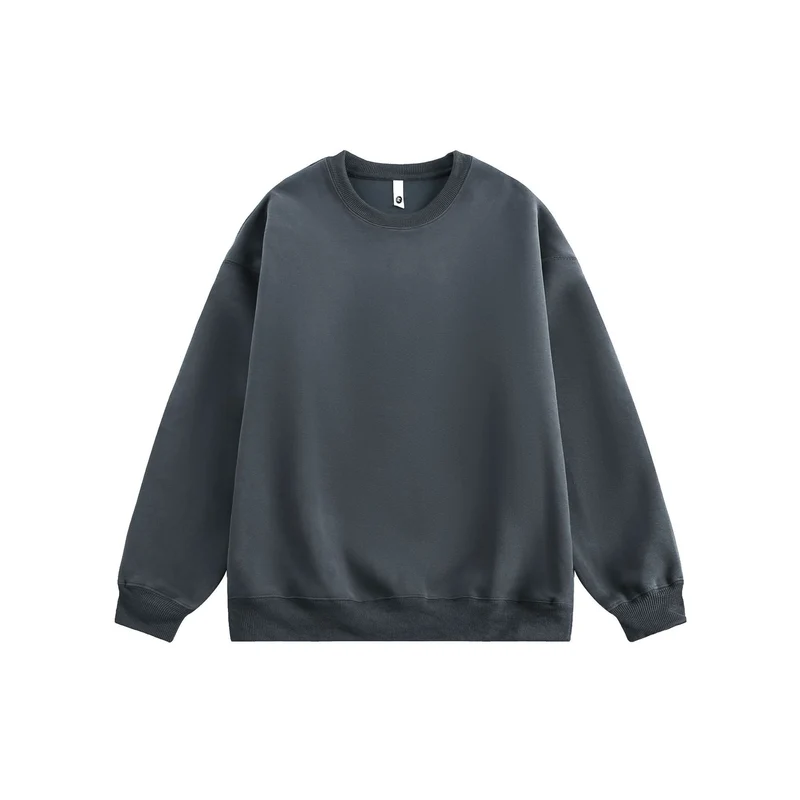 Unisex Oversize Baumwoll-Sweatshirt mit Rundhalsausschnitt und breiten Bündchen Drune