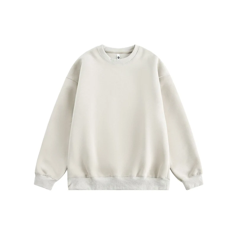 Unisex Oversize Baumwoll-Sweatshirt mit Rundhalsausschnitt und breiten Bündchen Drune