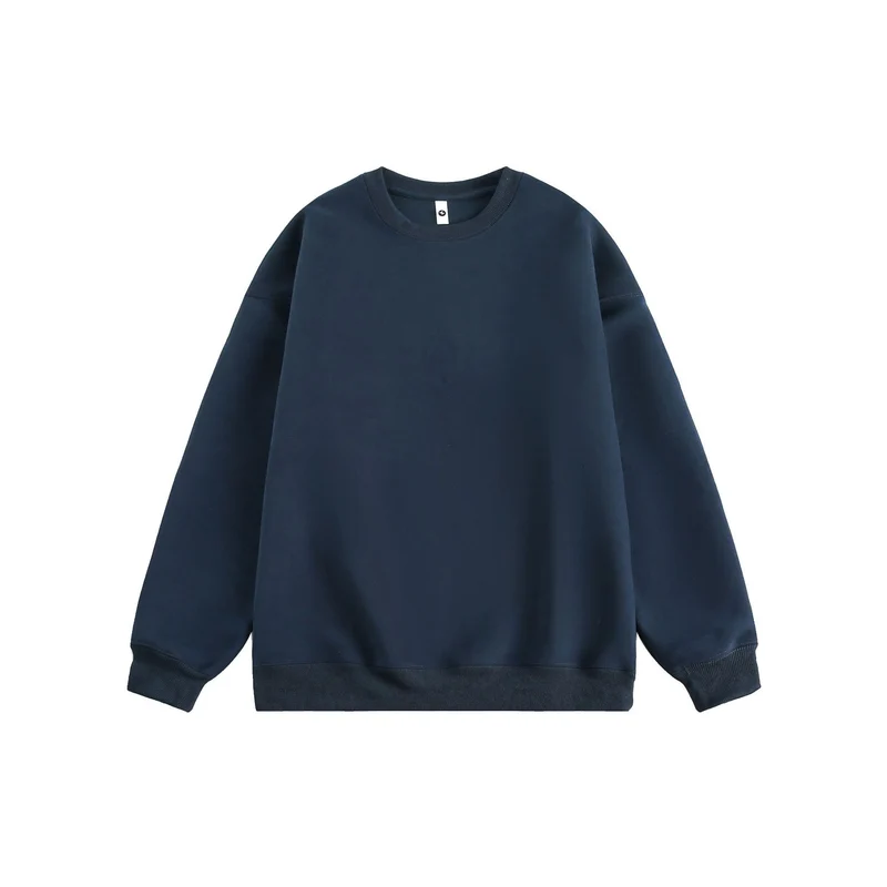 Unisex Oversize Baumwoll-Sweatshirt mit Rundhalsausschnitt und breiten Bündchen Drune