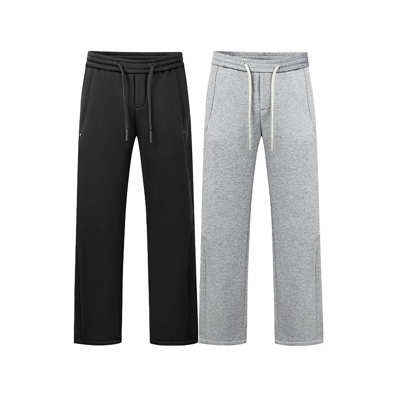 Unisex Locker geschnittene Sweatpant mit geradem Bein, elastischem Bund und aufgesetzten Gesäßtaschen Drune