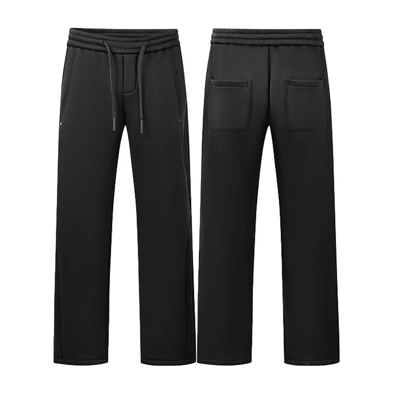 Unisex Locker geschnittene Sweatpant mit geradem Bein, elastischem Bund und aufgesetzten Gesäßtaschen Drune