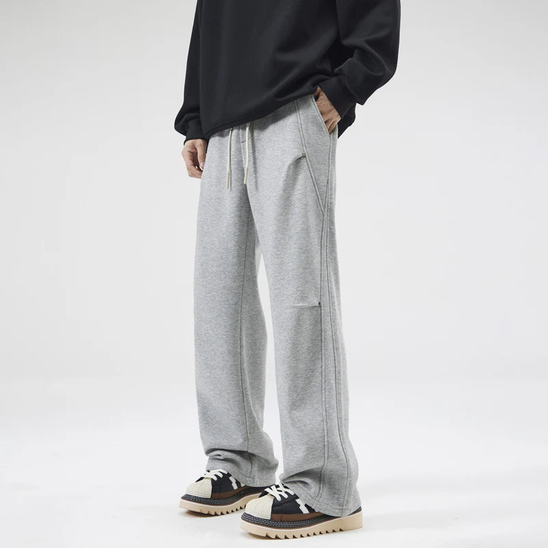 Unisex Locker geschnittene Sweatpant mit geradem Bein, elastischem Bund und aufgesetzten Gesäßtaschen Drune