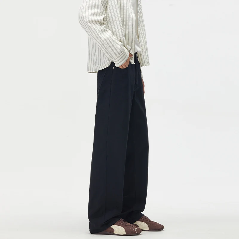 Herren Weitgeschnittene Chinohose aus Baumwoll-Twill mit tiefem Schritt Drune