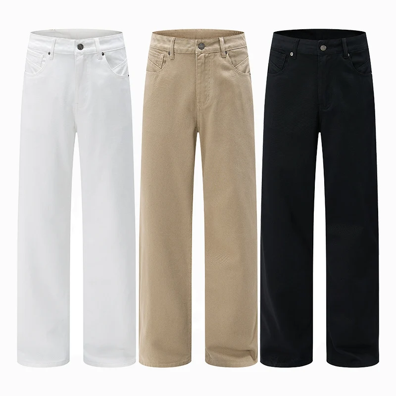 Herren Weitgeschnittene Chinohose aus Baumwoll-Twill mit tiefem Schritt Drune