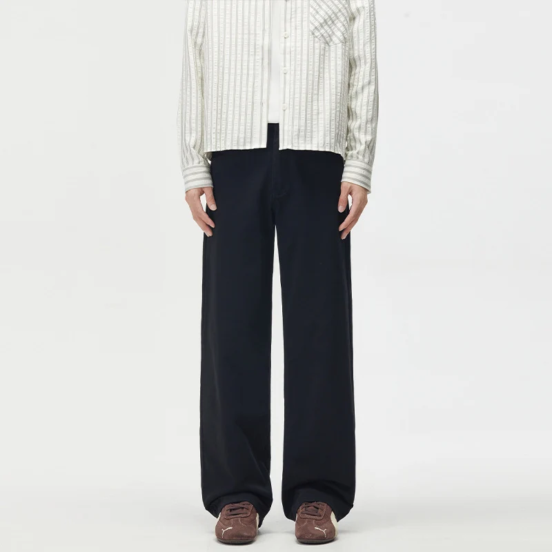 Herren Weitgeschnittene Chinohose aus Baumwoll-Twill mit tiefem Schritt Drune