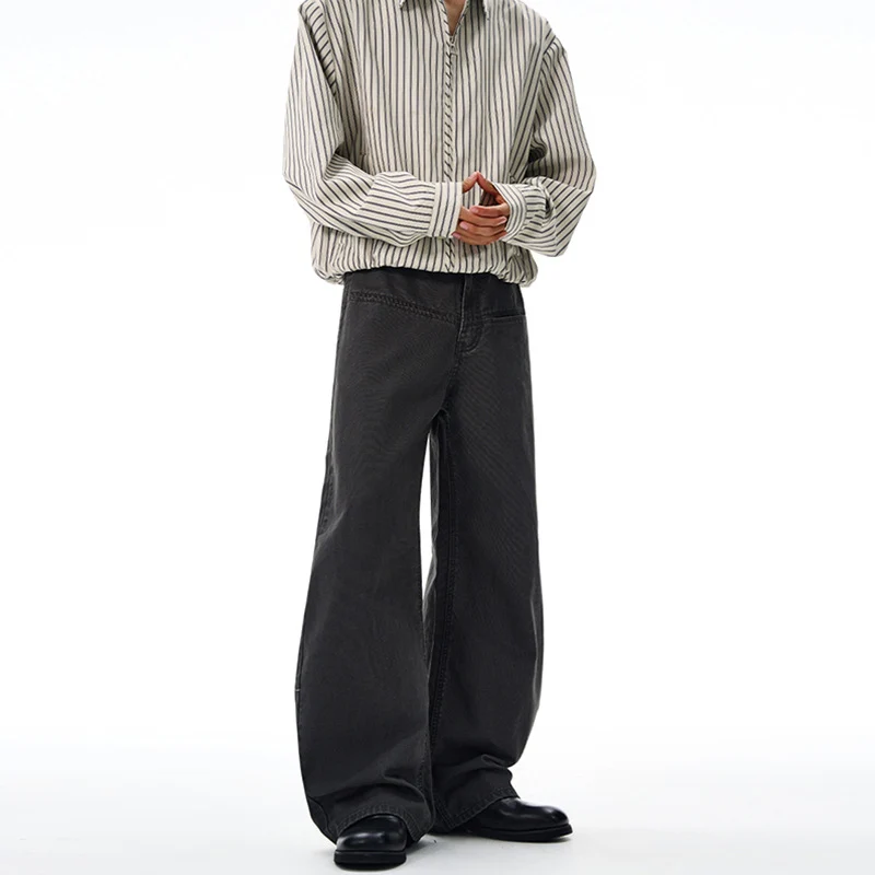 Herren Weitfallende Denimhose im Baggy‑Cut mit elastischem Bund Drune