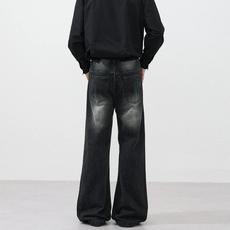 Herren Weite Vintage-inspirierte Five-Pocket-Denim-Jeans im Bodensaum-Baggy-Cut Drune