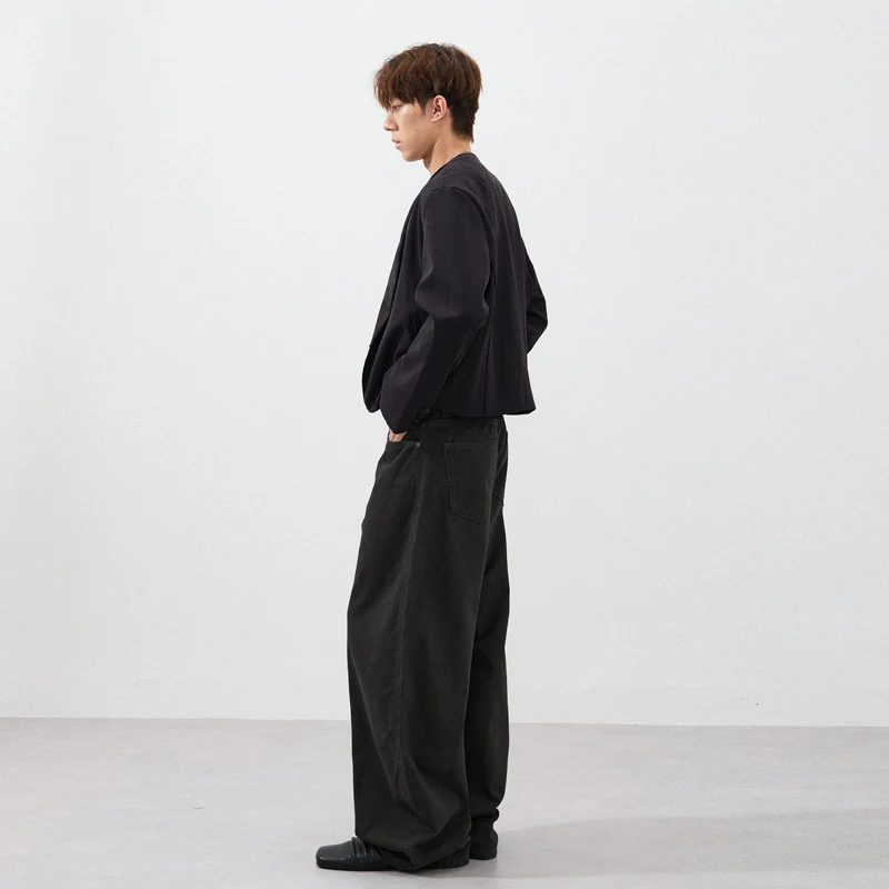 Herren Ultraweite Baumwoll-Twill-Palazzohose mit fließender Oversize-Silhouette Drune